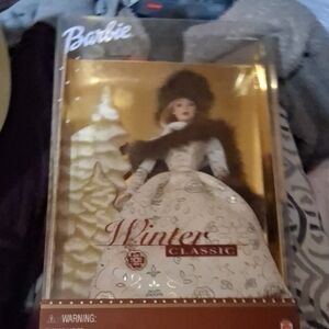 Barbie Winter Classic Doll in White and Brown